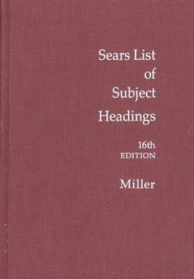 Sears List of Subject Headings 0824209206 Book Cover