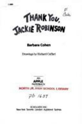 Thank You, Jackie Robinson B001RR90WO Book Cover