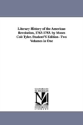Literary History of the American Revolution, 17... 1425573770 Book Cover