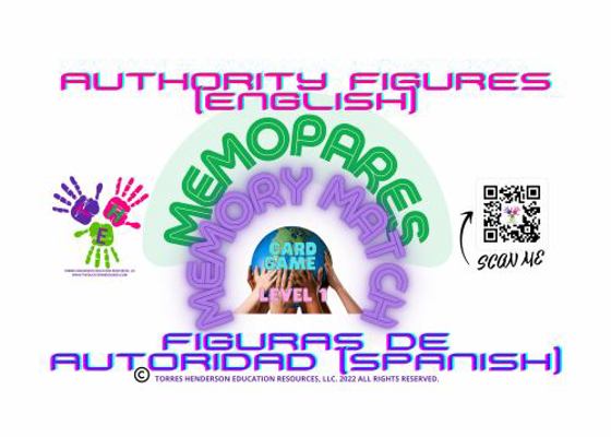 Memorymatch Authority Figures/memopares Figuras de Autoridad (game) : Card Game