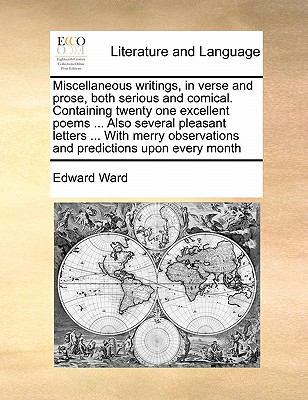 Miscellaneous Writings, in Verse and Prose, Bot... 1171435908 Book Cover