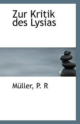 Zur Kritik Des Lysias 1110805071 Book Cover