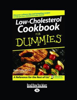 Low-Cholesterol Cookbook for Dummies (Large Pri... [Large Print] 145873661X Book Cover