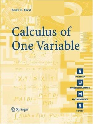 Calculus of One Variable 1852339403 Book Cover