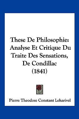 These De Philosophie: Analyse Et Critique Du Tr... [French] 1160785260 Book Cover