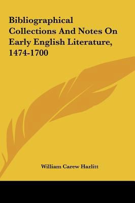 Bibliographical Collections and Notes on Early ... 1161655980 Book Cover