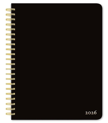 Black Solid 2026 6 X 7.75 Inch Weekly Desk Plan... B0DYLDQ969 Book Cover