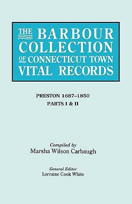 Barbour Collection of Connecticut Town Vital Re... 0806316500 Book Cover