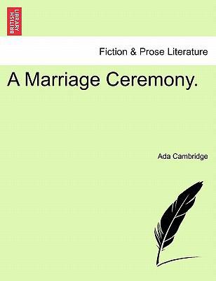 A Marriage Ceremony. 1241175373 Book Cover