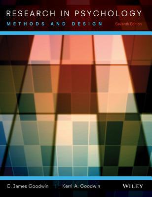 Research in Psychology: Methods and Design 1118360028 Book Cover