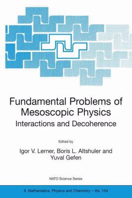 Fundamental Problems of Mesoscopic Physics: Int... 1402021925 Book Cover