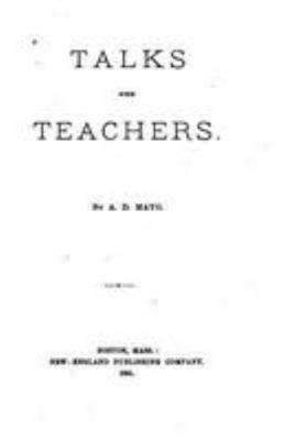 Talks with teachers 1530933188 Book Cover