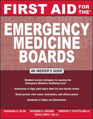 First Aid for the Emergency Medicine Boards (FI... 0071496173 Book Cover