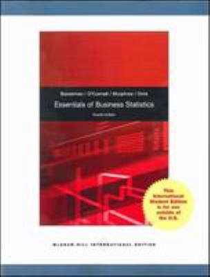 Essentials of Business Statistics 0071314717 Book Cover