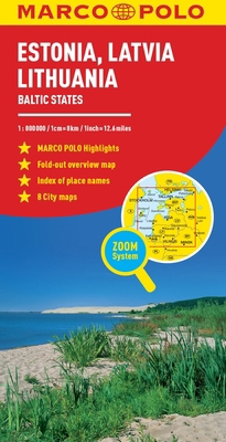 Estonia, Latvia, Lithuania Marco Polo Map 3829755899 Book Cover