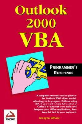 Outlook 2000 VBA Programmers Reference 186100253X Book Cover