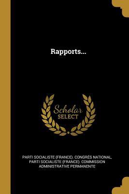 Rapports... [French] 1010664093 Book Cover