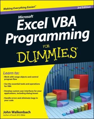 Excel VBA Programming for Dummies: Third Edition 1118490371 Book Cover