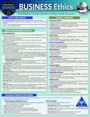 Business Ethics: A Quickstudy Laminated Referen... 1423249844 Book Cover