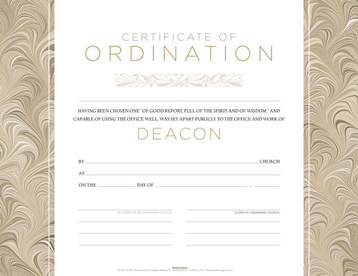 Certificate of Ordination for Deacon - Flat Opa... 1535999306 Book Cover