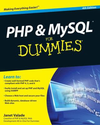 PHP and MySQL for Dummies 0470527587 Book Cover