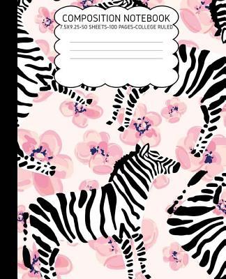 College Ruled Composition Notebook: Zebra Cute ... 1725072831 Book Cover