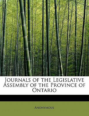 Journals of the Legislative Assembly of the Pro... 1113783354 Book Cover