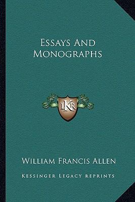 Essays And Monographs 1163294063 Book Cover