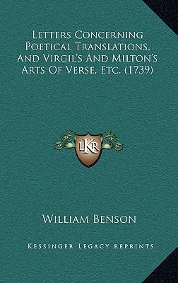 Letters Concerning Poetical Translations, And V... 1168977223 Book Cover