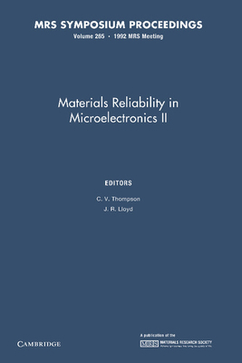 Materials Reliability in Microelectronics II: V... 1107409683 Book Cover