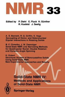 Solid-State NMR IV Methods and Applications of ... 3642791298 Book Cover