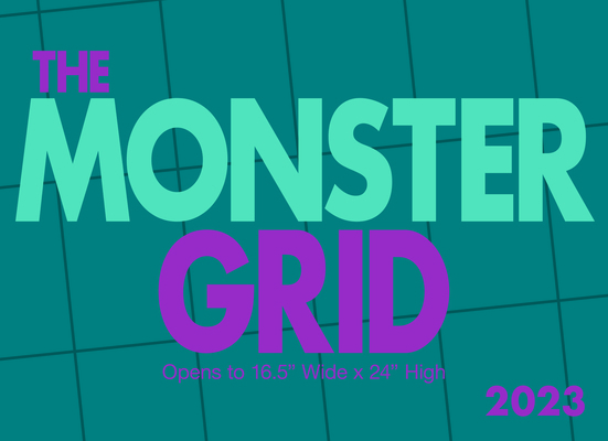 2023 Monster Grid Large Format Wall Calendar 1529829615 Book Cover