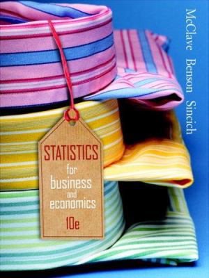 Statistics for Business and Economics 0132409356 Book Cover