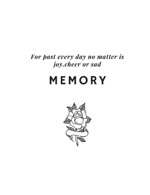 Memory: For past every day no matter is Joy, Ch... 1700681672 Book Cover