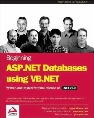 Beginning ASP.NET Databases using VB.NET 1861006195 Book Cover