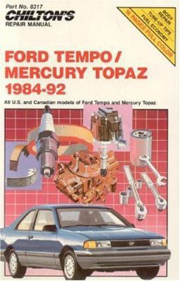 Chilton's Repair Manual: Ford Tempo/Mercury Top... 0801983177 Book Cover