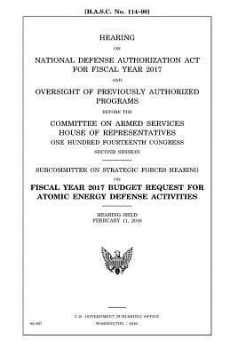 Hearing on National Defense Authorization Act f... 1981196005 Book Cover