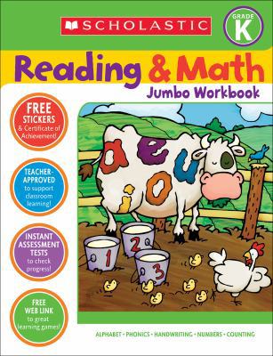 Reading & Math Jumbo Workbook: Grade K 0439785995 Book Cover