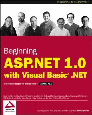 Beginning ASP.NET 1.0 with Visual Basic.NET 0764543695 Book Cover