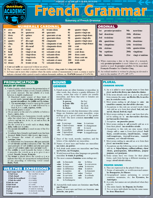 French Grammar: Quickstudy Laminated Reference ... B004D81C5C Book Cover