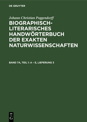 A - E, Lieferung 3 [German] 3112620410 Book Cover