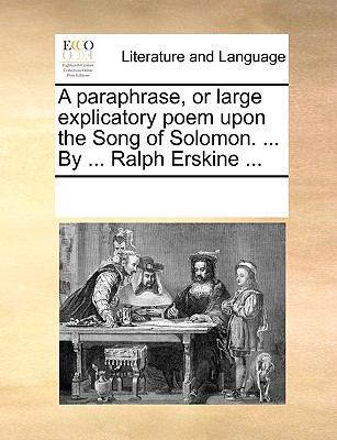 A paraphrase, or large explicatory poem upon th... 1170284310 Book Cover
