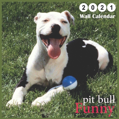 Paperback pit bull Funny: 2021 Wall & Office Calendar, 16 Month Calendar Book