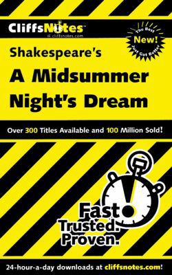 Cliffsnotes Shakespeare's a Midsummer's Night's... 0764586726 Book Cover