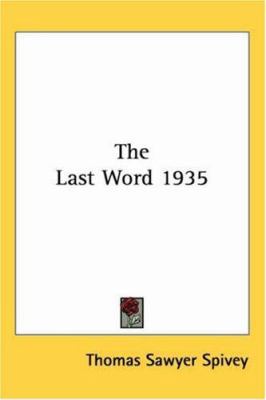 The Last Word 1935 1417981946 Book Cover