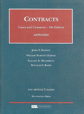 Appendix to Contracts, Cases and Comment (Selec... 1599413191 Book Cover