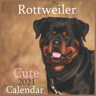 Paperback Rottweiler Cute: 2021 Wall & Office Calendar, 12 Month Calendar Book