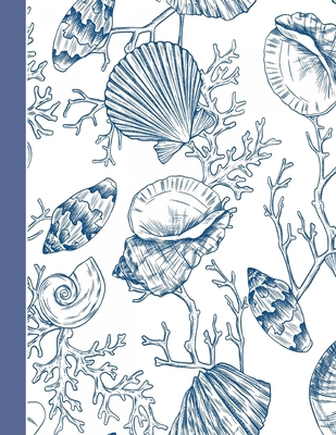 Coastal Chic Graph Paper Composition Notebook B0FPPXDWM8 Book Cover