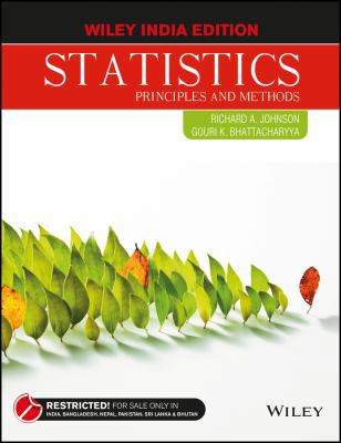Statistics: Principles And Methods 8126557745 Book Cover