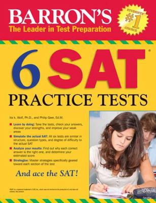 BARRON'S 6 SAT PRACTICE ~USA/Adult/PB B01N4LUU35 Book Cover